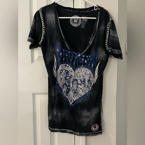Affliction Sequin Embellished tee